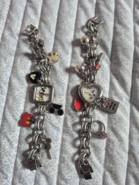 Mickey and Minnie Mouse charm bracelet watch main image 7
